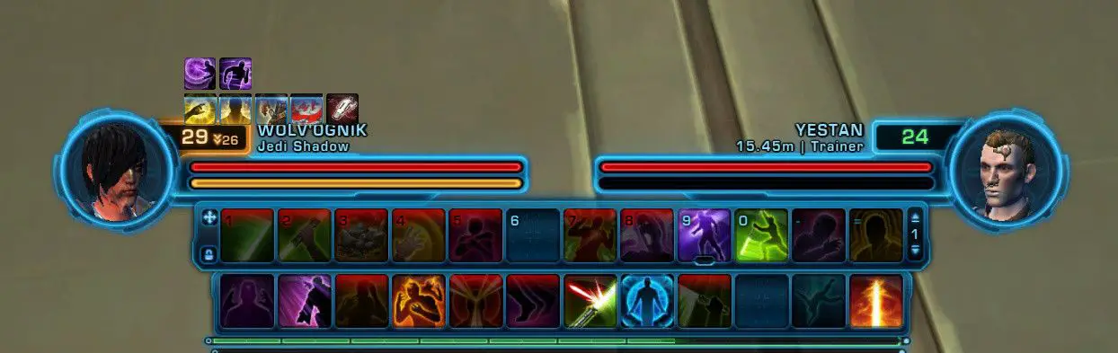 SWTOR Level Sync Indicator in-game