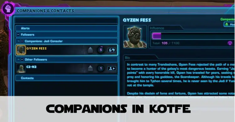 SWTOR: Companions in KotFE