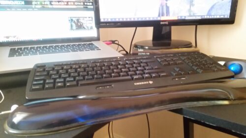 Computer keyboard gel wrist-rests. Helps manage my wrist pain