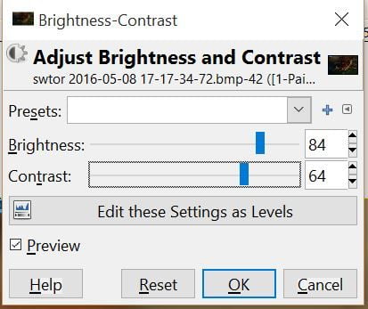 Adjusting Brightness and Contrast on SWTOR Screenshots