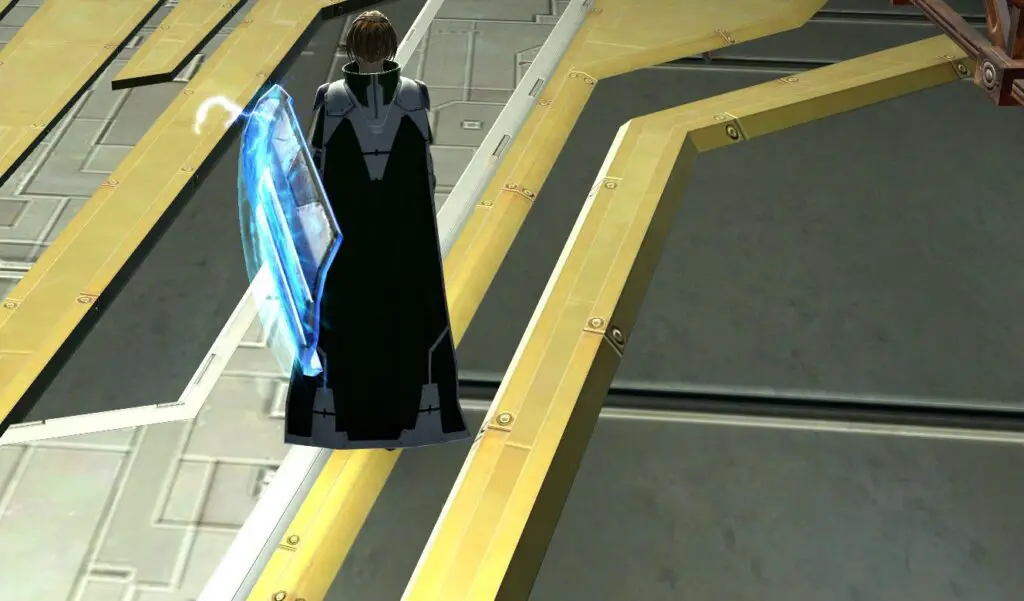 Temporary Shield you pick up to absorb energy to fight Arcann with.