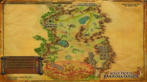 Huorns in Bree-land (for the Bree-land Woodsman Deed) also appear in the Southern Barrow-Downs in this area