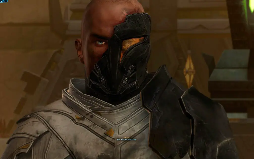 Arcann after the Voss Ritual has Blue Eyes