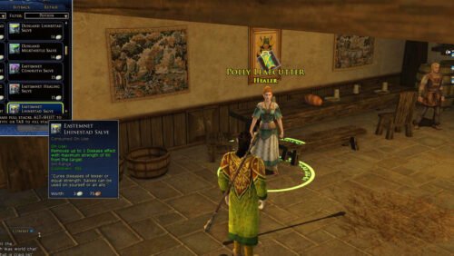 Purchase Salves and Potions from the Healer in the Prancing Pony