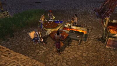 Various Players crafting in Bree