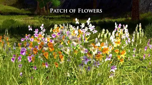 A Fistful of Flowers Quest requires you pick loads of flowers from patches like this one