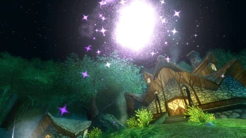 Setting off Purple Fireworks outside Tom Bombadil's House in the Old Forest