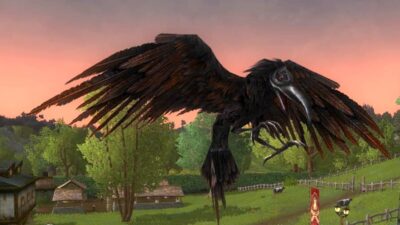 Soot-Feathered Crow - a Longbeak Crabban Cosmetic Pet