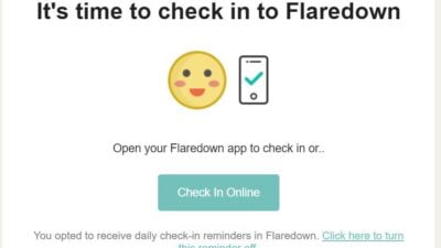 Time to Check In to FlareDown: Email Reminder