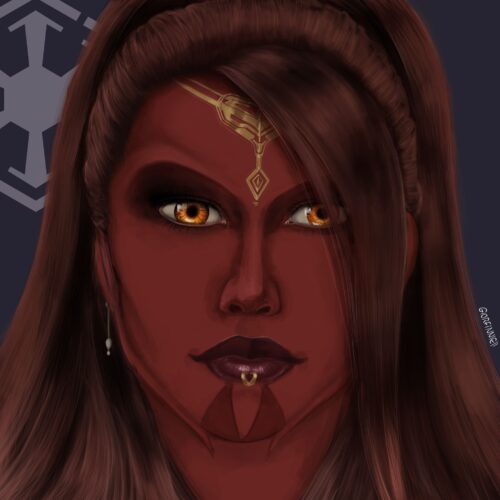 Stunning SWTOR Artwork of a Pureblood Sith Lady by Fiona Eaton
