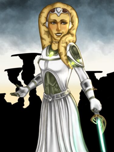 My SWTOR Character Talitha'koum Painted by Fiona!
