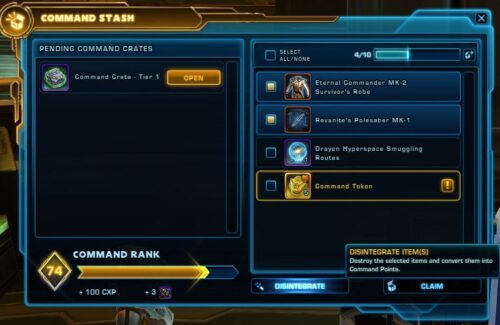 SWTOR Command Crates often contain Companion Gifts