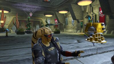 My Smuggler in SWTOR with some coins!