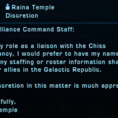 Raina Temple's Ossus Mail