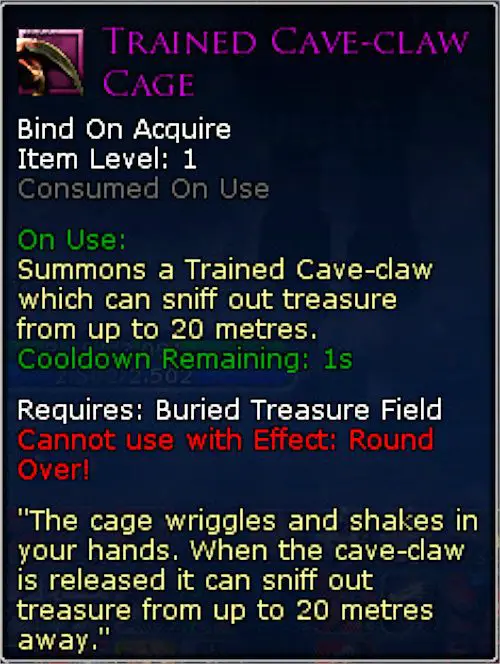 Trained Cave-Claw Cage Item