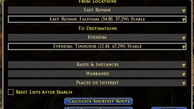 Stable Guy LOTRO Plugin - Choose from and to locations