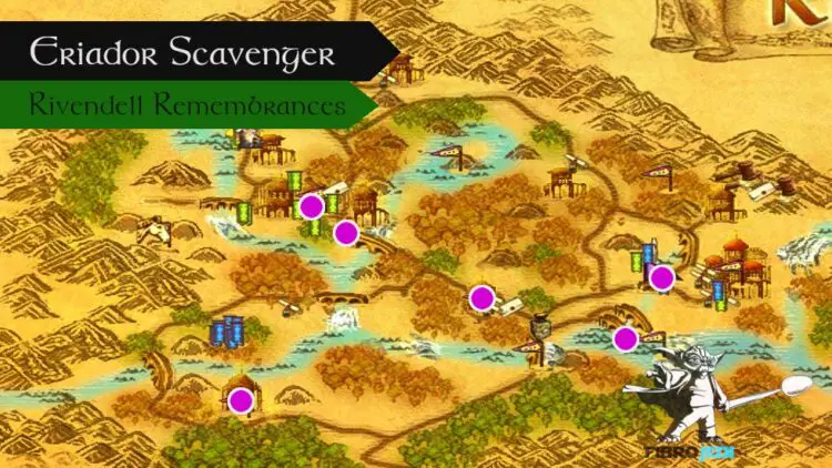 Rivendell Remembrances Location Map for - Year 8 Eriador Scavenger
