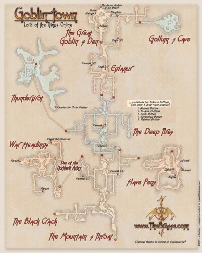LOTRO Goblin Town Map - Find Gollum's Cave