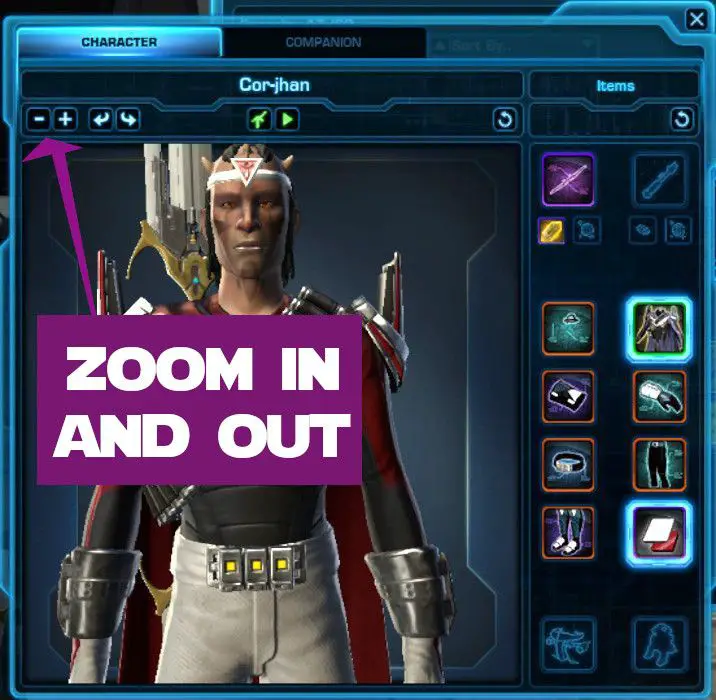 Zoom in and Out in the Gear Preview Window