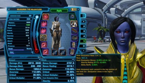 How Heat Dissipation Rate is Calculated in SWTOR