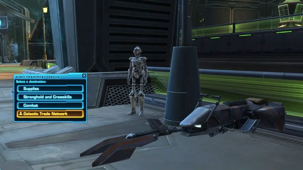 New Speeder Bike Taxis on the Fleet's Spacestation introduced in 6.0