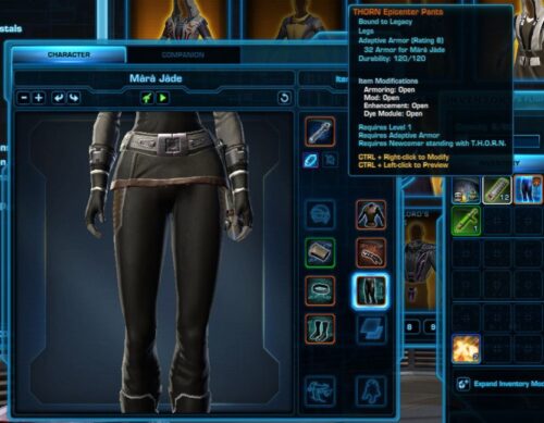 THORN Epicenter Pants from the Rakghoul Event in SWTOR