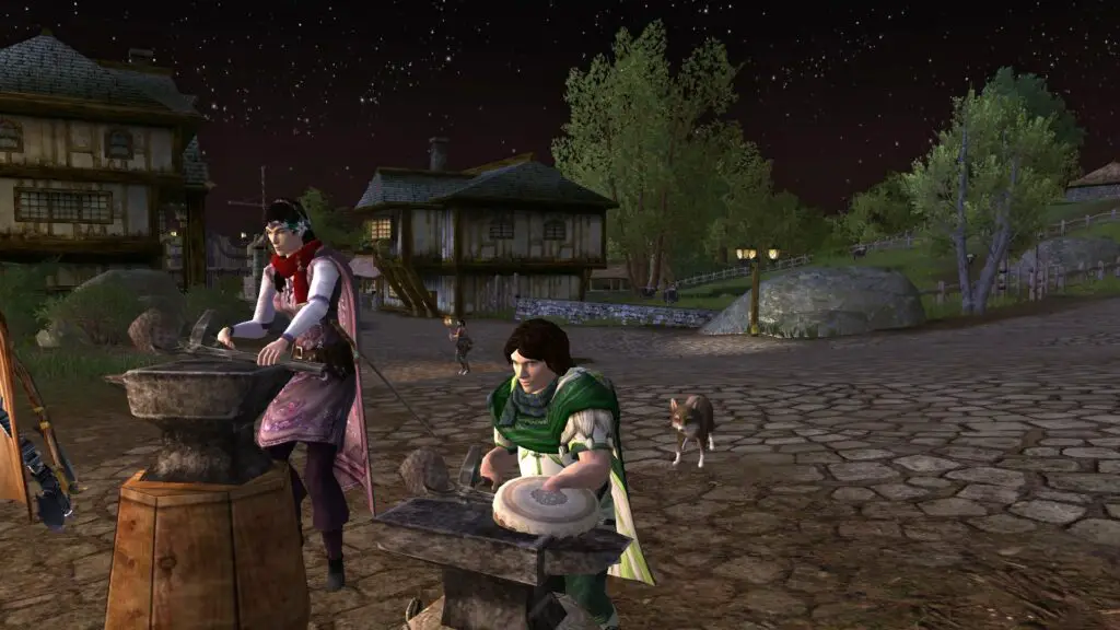Crafting in LOTRO - Two of my Characters Making things in Bree