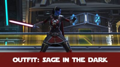 Sage in the Dark - Female Chiss Jedi Consular Outfit for SWTOR