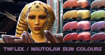 Making Sense of Nautolan and Twi'lek Skin Colours in SWTOR