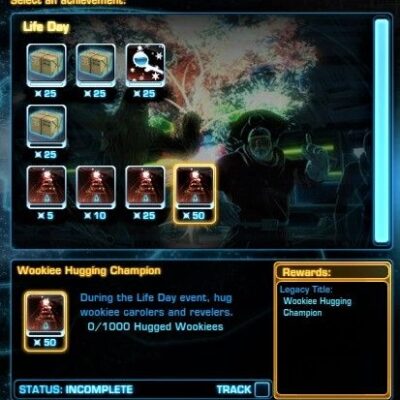 Wookiee-Hugging Champion Life Day Legacy Title Achievement