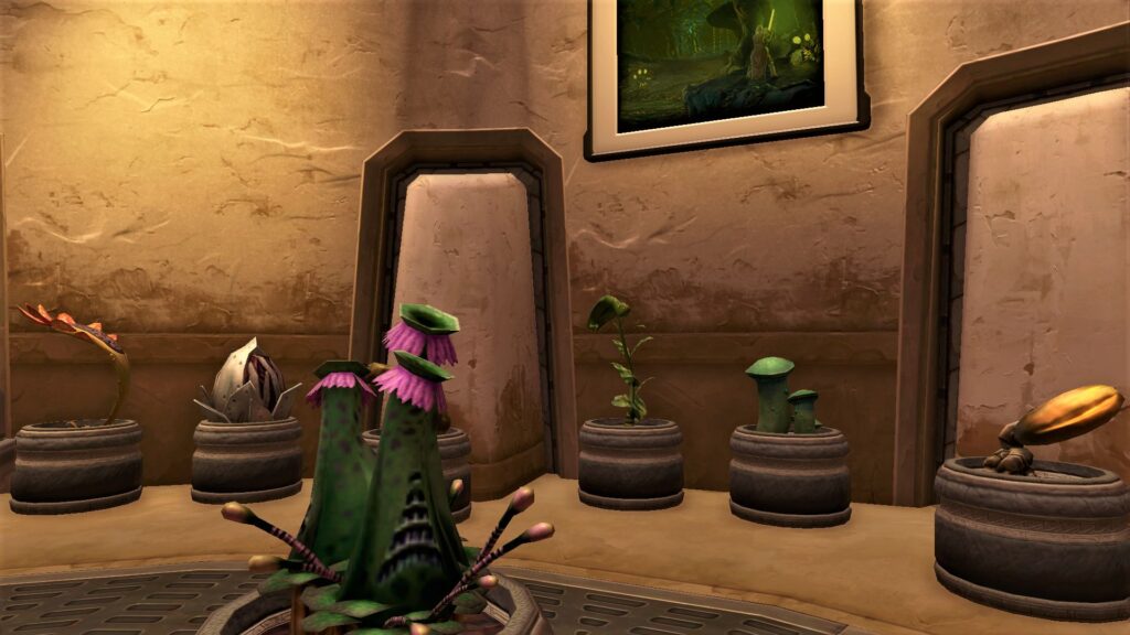 Various Stronghold Decorations that are also gathering nodes in SWTOR