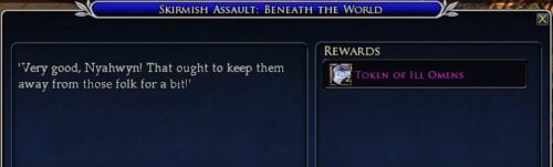 Skirmish Assault: Beneath the World - Daily rewards two tokens of Ill Omens