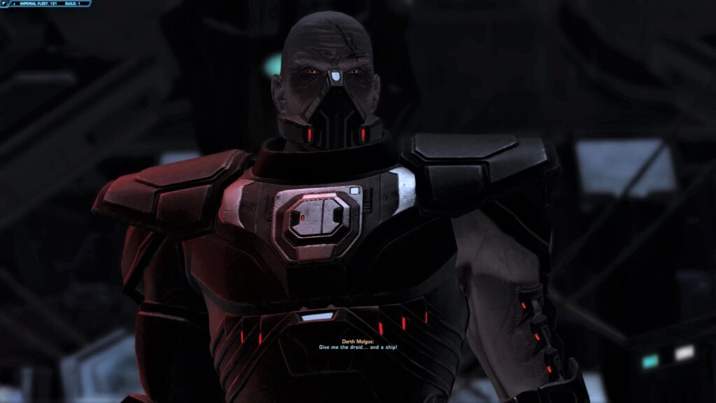 Darth Malgus is revealed to have conditioning approved by Acina during Onslaught