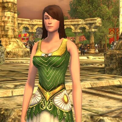 Sleeveless Dress of the Spring Maid - LOTRO Spring Festival Upper Body Cosmetic
