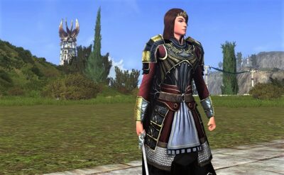 LOTRO Engraved Ceremonial Breastplate Anniversary Cosmetic - Dyed Black