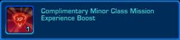 Complimentary Minor Class Mission XP Boost