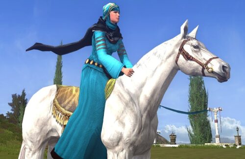 Prized Galadhrim Steed - a stunning white horse from Lothlórien