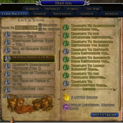 Helping Hand Title Deed, LOTRO