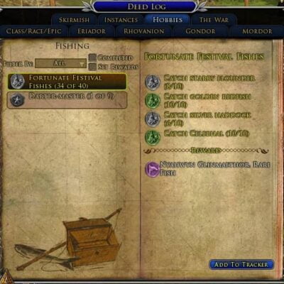 Rare Fish Title Deed - Fortunate Festival Fishes Deed LOTRO