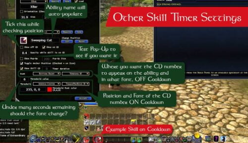 Other Skill Timer Settings to Customise your LOTRO Ability Cooldowns Display