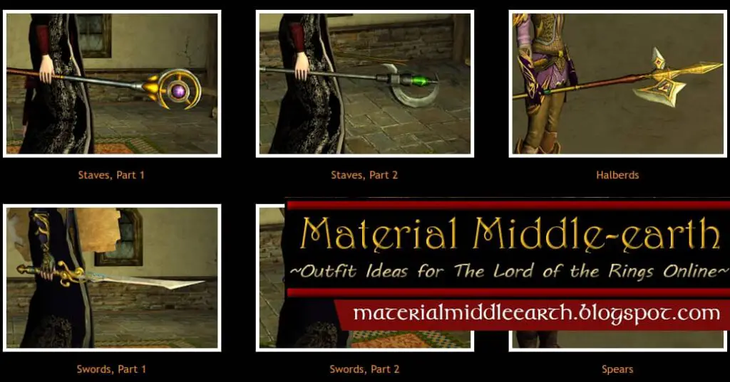 Nathrien's LOTRO Cosmetic Weapons Reference Library