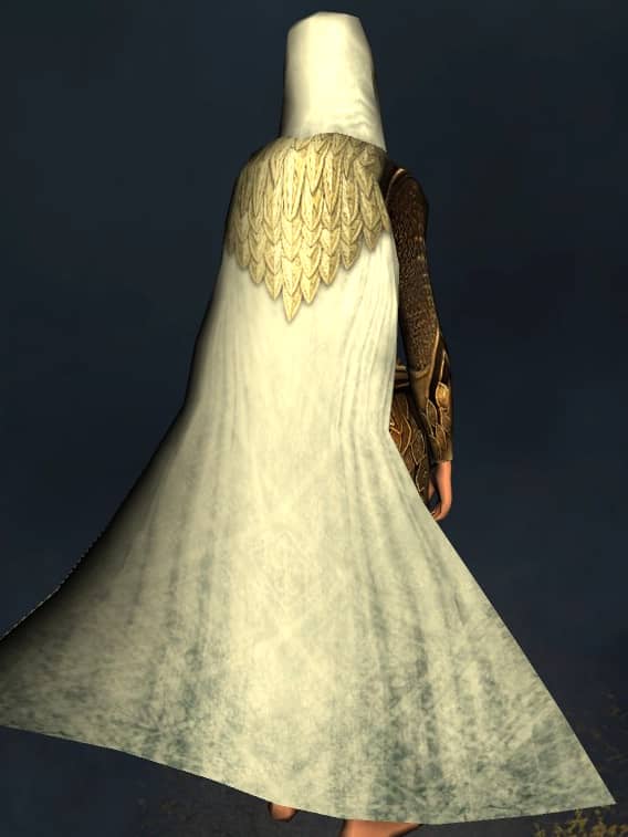 Hooded Autumn Leafmail Cloak - Back Cosmetic