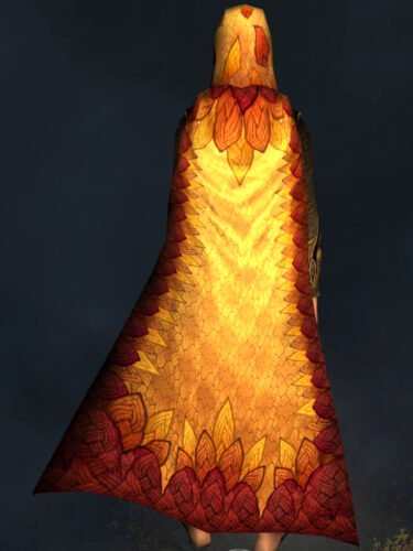 Hooded Cloak of the Autumn Sun - Back Cosmetic