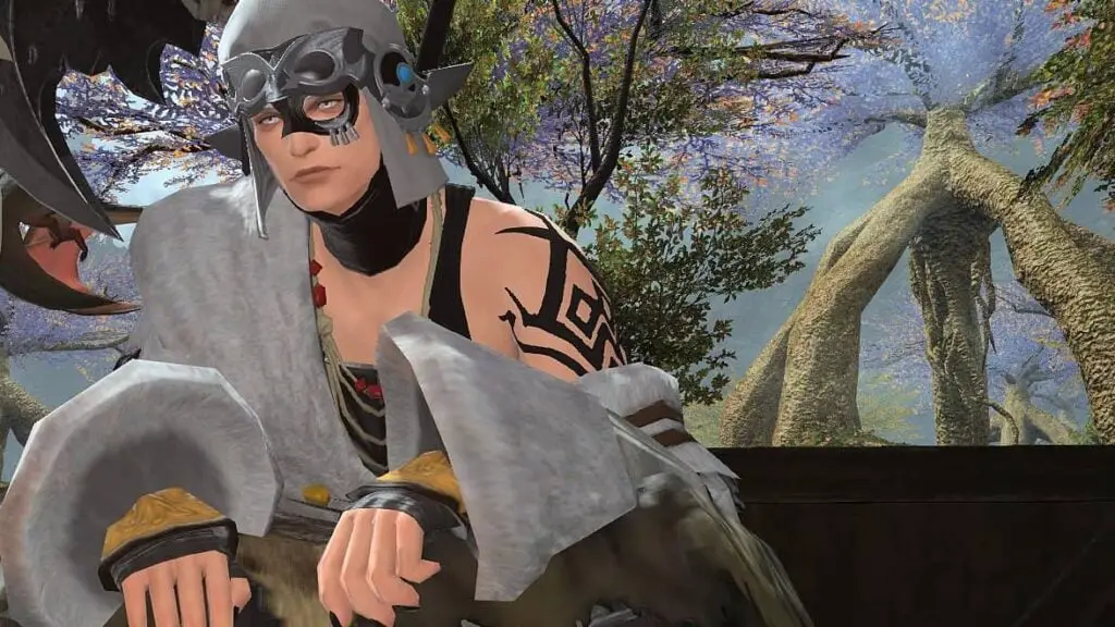 A sad, dejected Hunter in FFXIV