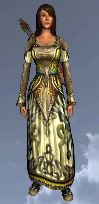 LOTRO Exquisite Long-Sleeved Dress - Anniversary Upper Body Cosmetic (Steel Tokens)