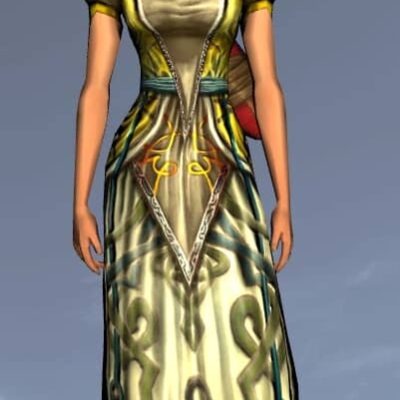 LOTRO Exquisite Short-Sleeved Dress - Anniversary Upper Body Cosmetic (Steel Tokens)