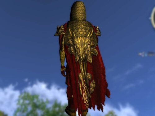 LOTRO Hooded Cloak of the Unflagging Dragon - Anniversary Back Cosmetic