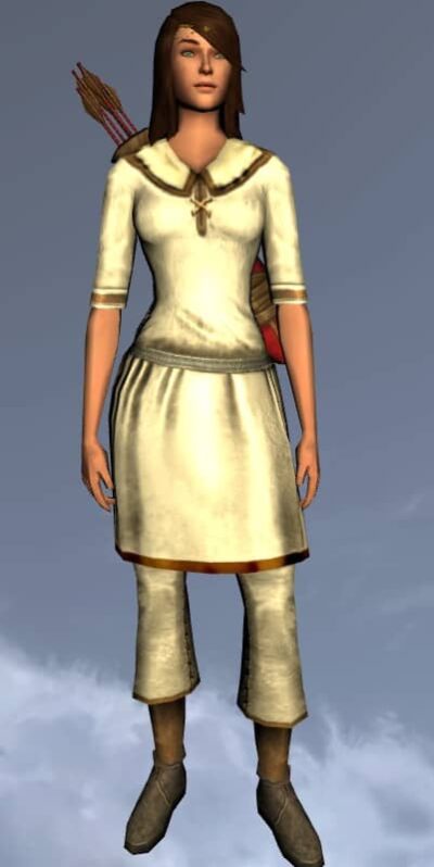 LOTRO Plain Short-Sleeved Tunic and Trousers - Anniversary Upper Body Cosmetic (Steel Tokens)