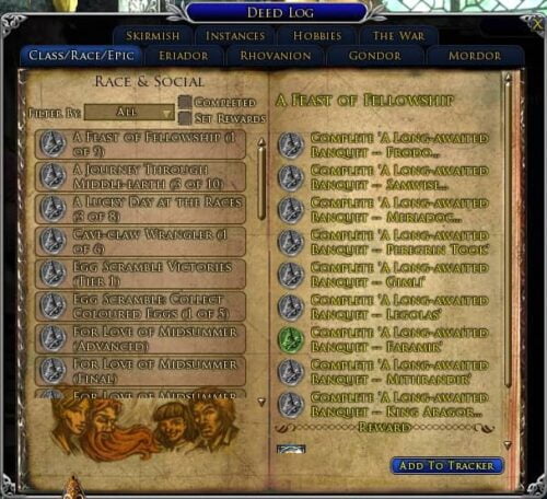 lotro a feast of fellowship deed banqueter title midsummer