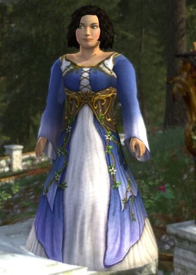 Dress of Entwining Blossoms of a Female Hobbit